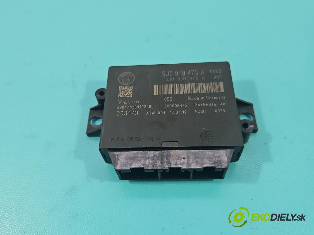 Skoda Yeti 2009-2017 2.0 tdi 110 hp manual 81 kW 1968 cm3 5- řídící jednotka parkování 5J0919475A