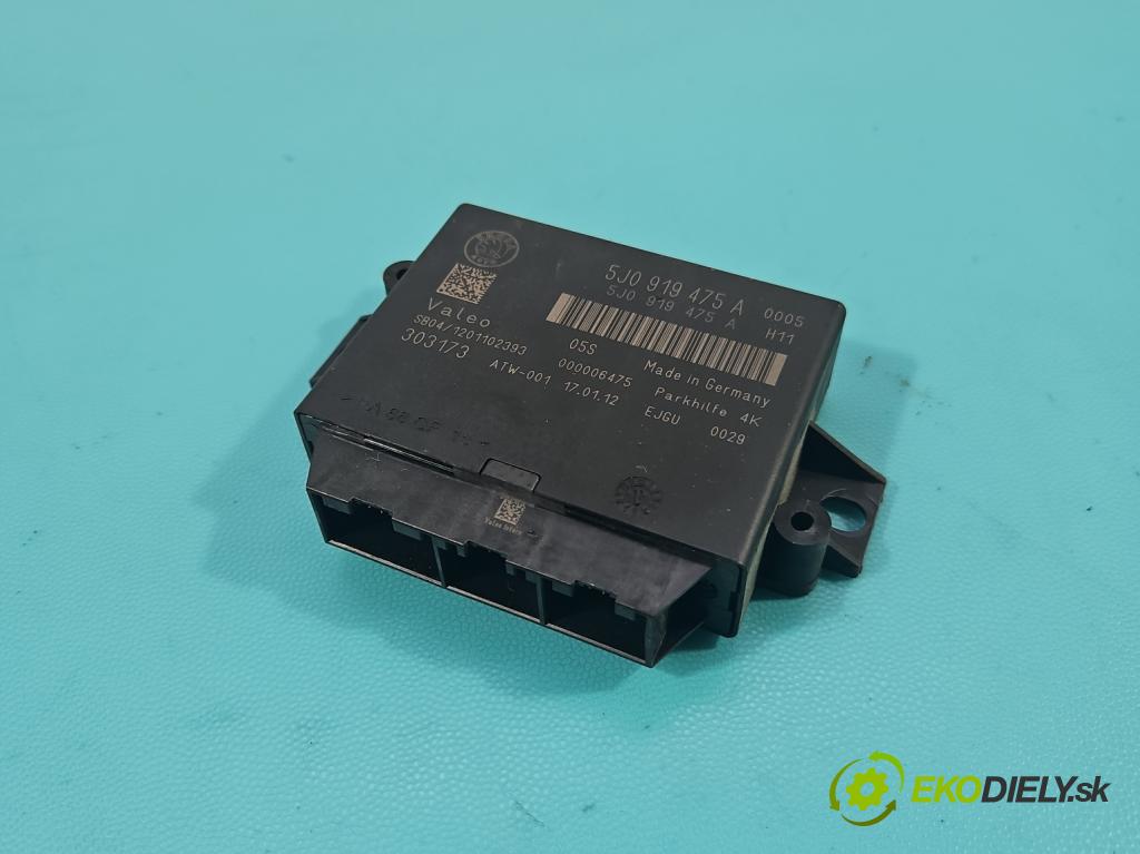 Skoda Yeti 2009-2017 2.0 tdi 110 hp manual 81 kW 1968 cm3 5- řídící jednotka parkování 5J0919475A