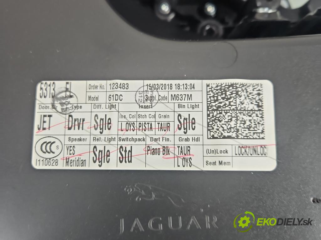 Jaguar F-Pace 16- 2.0d 241KM automatic 177 kW 1999 cm3 5- Čalounictví: dvere predné ľavé HK83-20163-ABW