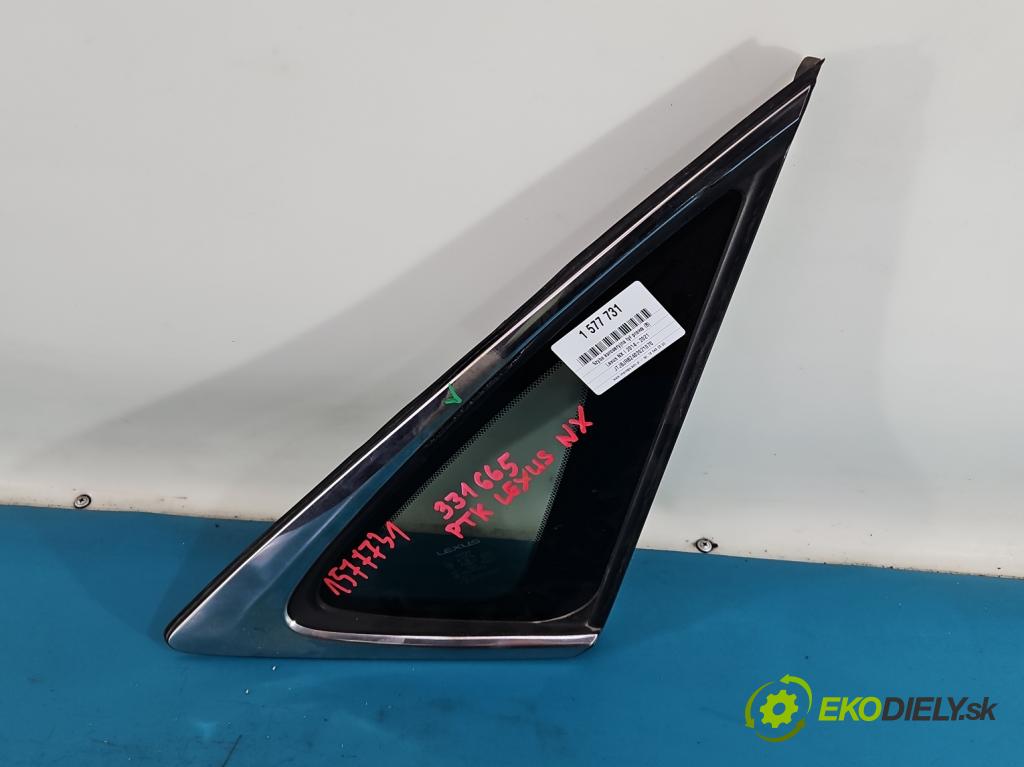 Lexus NX I 2014-2021 2.5 16V 155 hp automatic 114 kW 2494 cm3 5- sklo zadní pravé 