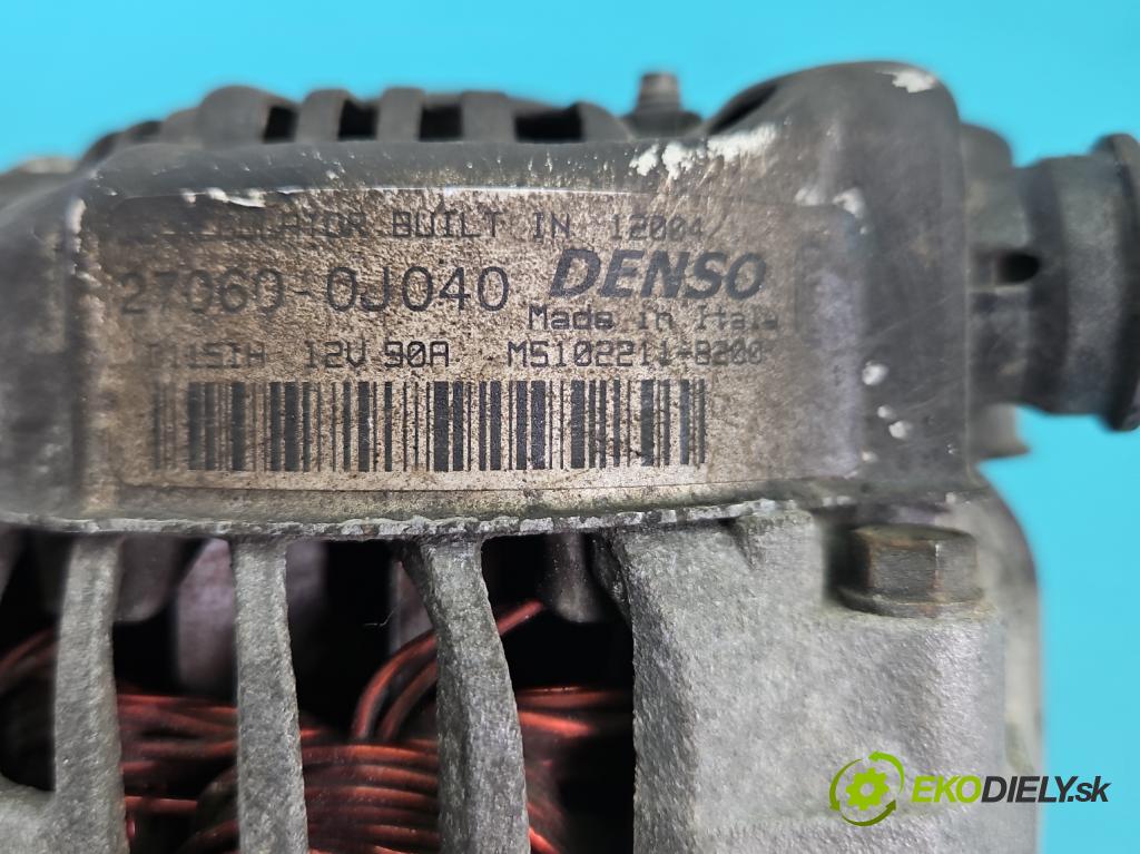 Toyota Yaris I 1999-2005 1.0 vvti 65 HP manual 48 kW 998 cm3 5- Alternator 27060-0J040 (Alternátor)