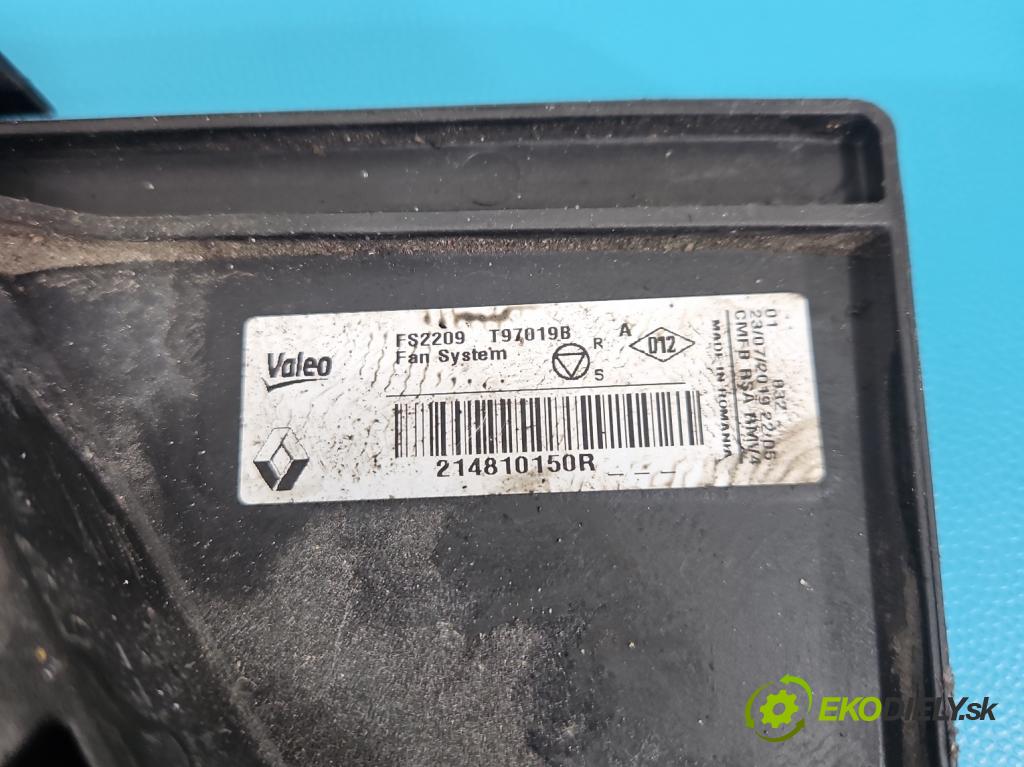 Dacia Dokker 2012- 1.5 dci 95 hp manual 70 kW 1461 cm3 5- ventilátor chladič 214810150R