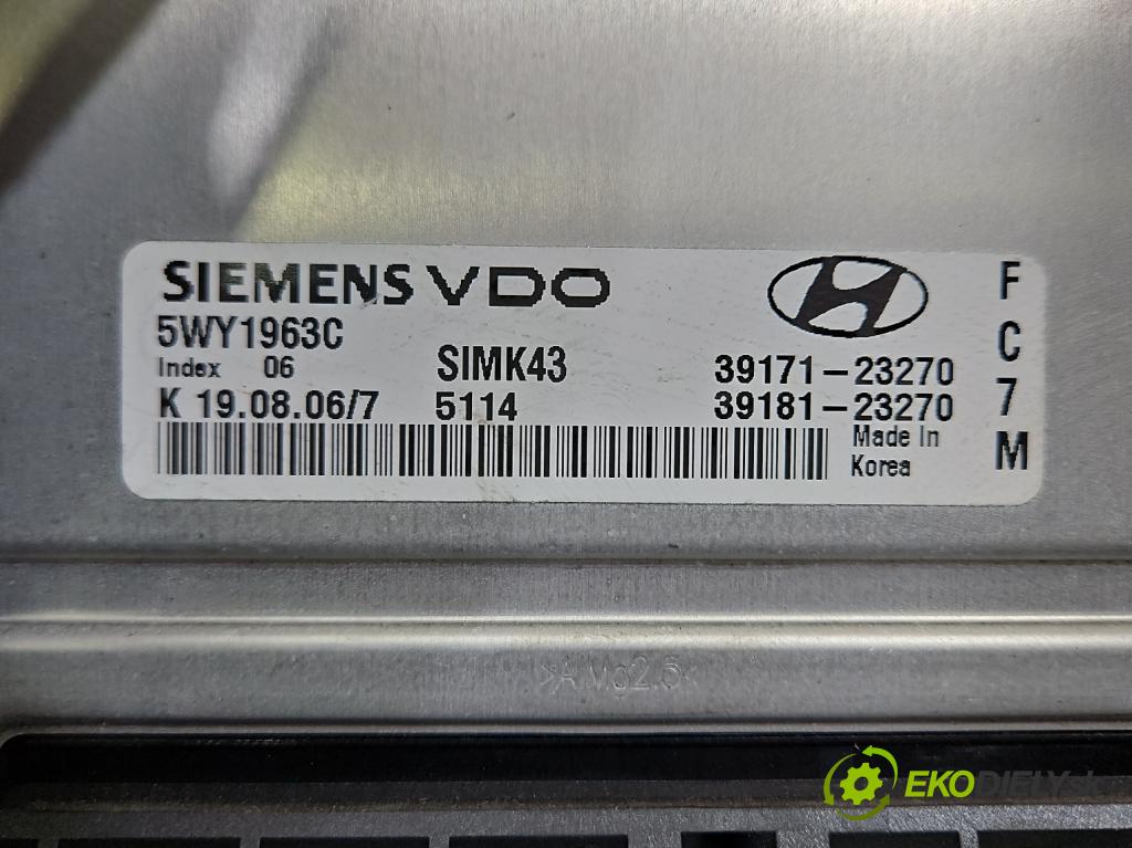 Hyundai Tucson I 2004-2009 2.0 16V XD20: 141 HP 104 kW 1975 cm3 5- riadiaca jednotka motora 39171-23270