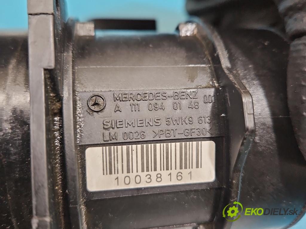 Mercedes C W203 2000-2007 2.0 kompressor 163 hp manual 120 kW 1998 cm3 4- váha vzduchu A1110940148 (Snímač hmotnosti vzduchu)