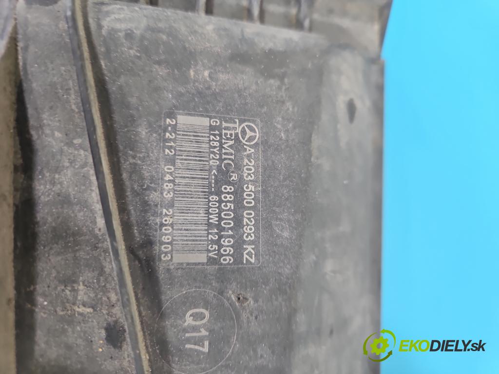 Mercedes C W203 2000-2007 2.0 kompressor 163 hp manual 120 kW 1998 cm3 4- ventilátor chladič A2035000293