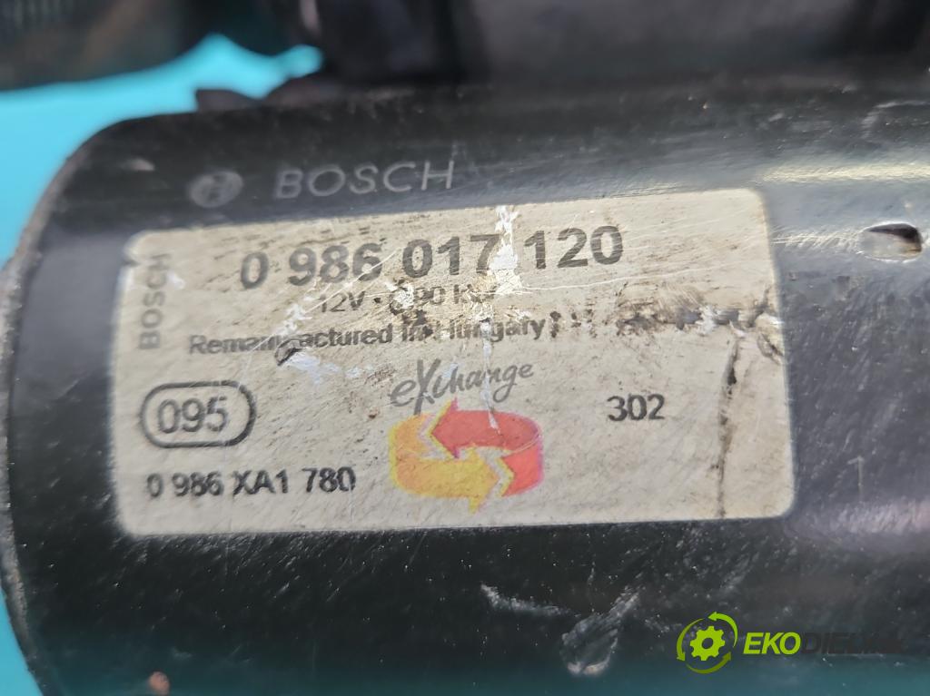 Opel Corsa C 2000-2006 1.2 16V 75 HP manual 55 kW 1199 cm3 3- štartér 0986017120 (Štartér)
