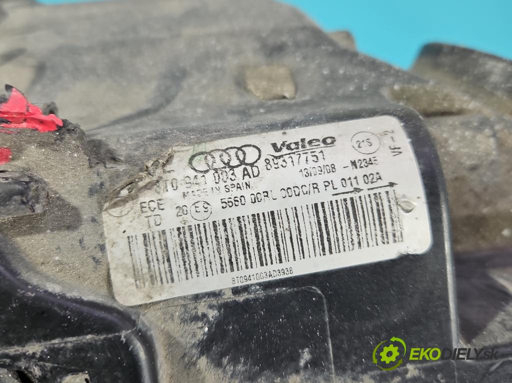 Audi A5 8T 2007-2016 1.8 TFSI 170 HP manual 125 kW 1798 cm3 2- Reflektor: ľavý 8T0941003AD (Kľučka dverí ostatné)