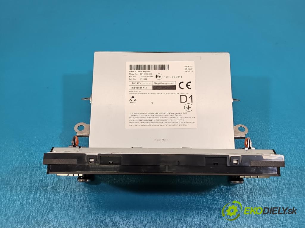 Toyota Corolla E21 2019- 1.8 16V 98 HP automatic 72 kW 1798 cm3 4- Radio originál 86140-02820