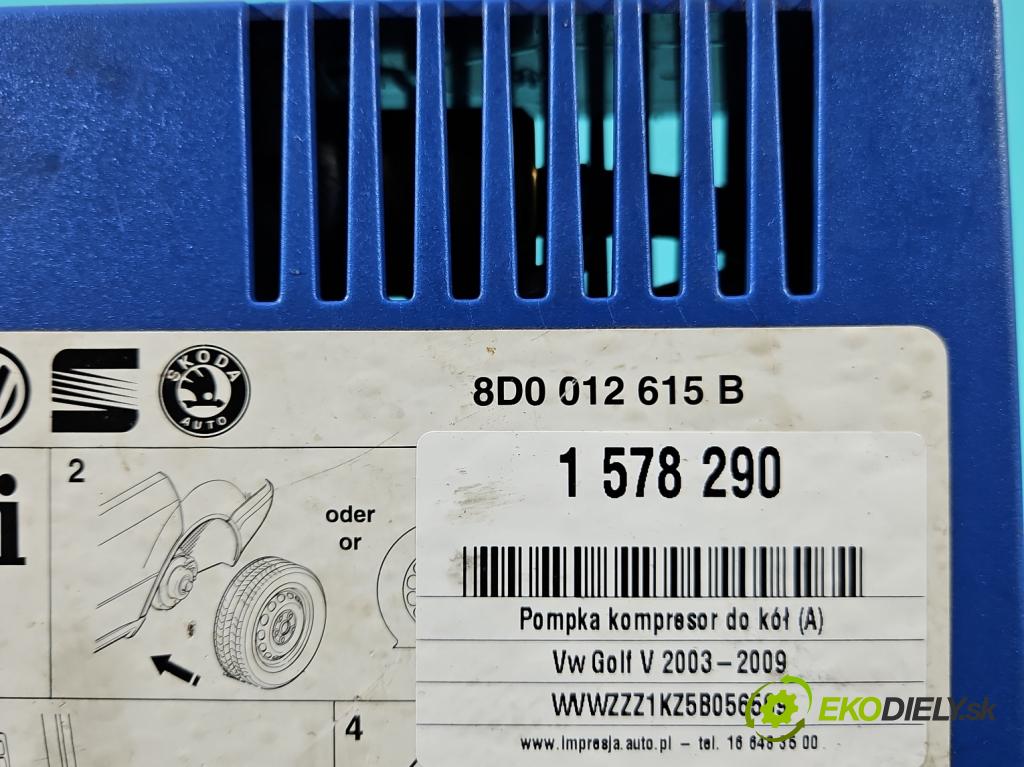Vw Golf V 2003-2009 1.6 FSI 116 hp manual 85 kW 1598 cm3 5- čerpadlo kompresor do pneumatík 8D0012615B