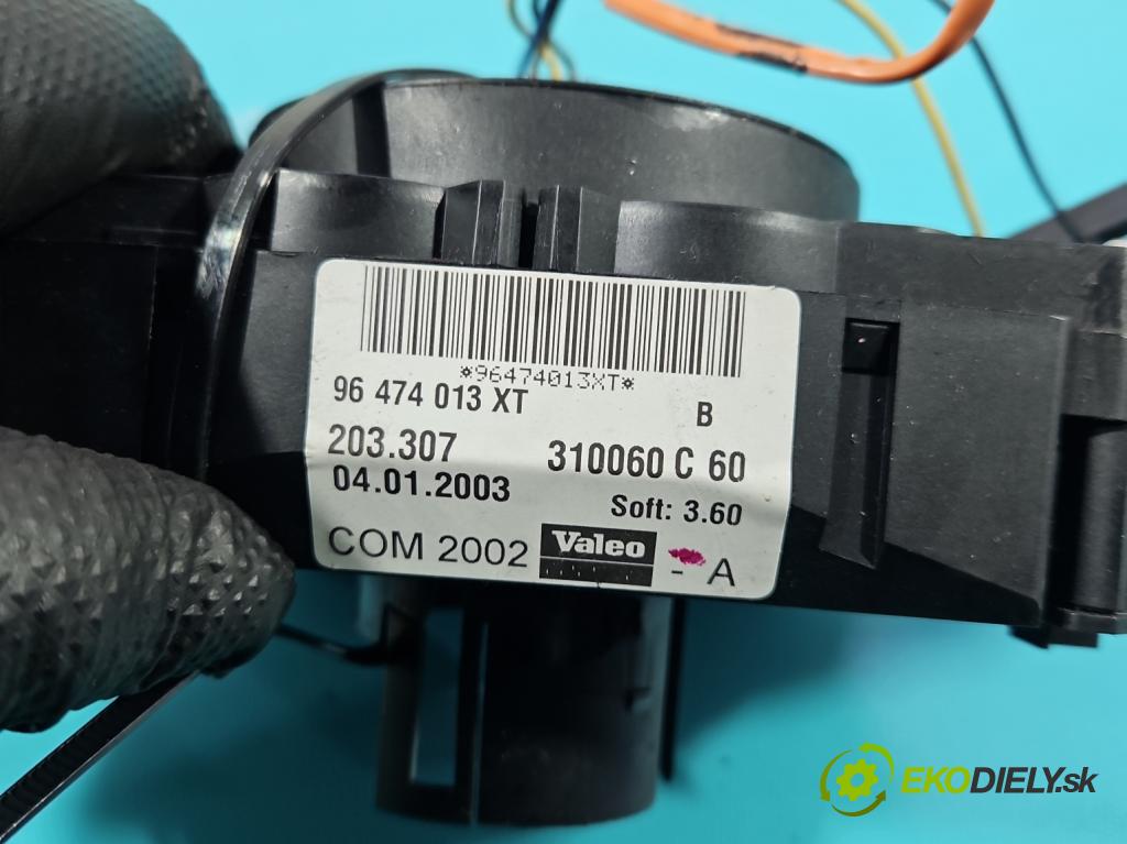 Citroen C3 I 2002-2009 1.4 hdi 68 hp manual 50 kW 1398 cm3 5- Přepínač sdružený 96474013XT (Páčky pod volantem)