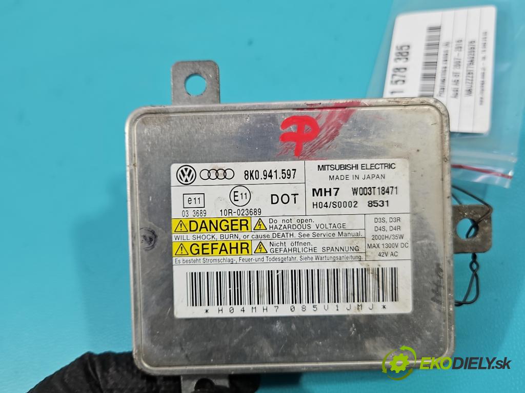 Audi A5 8T 2007-2016 1.8 TFSI 170 hp manual 125 kW 1798 cm3 2- měnič xenon 8K0941597 (Řídící jednotka xenonu)