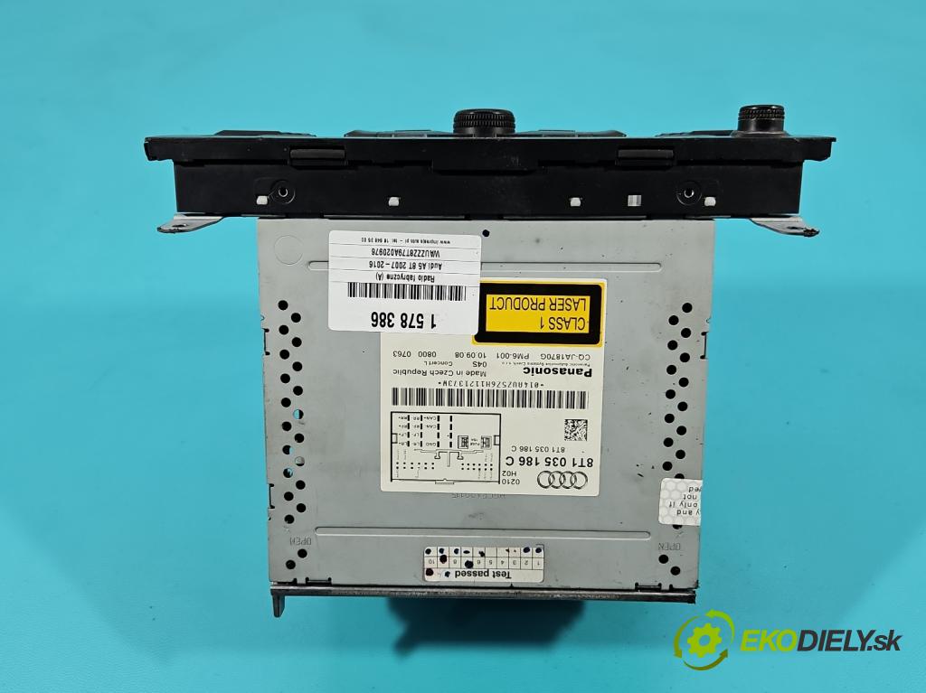 Audi A5 8T 2007-2016 1.8 TFSI 170 HP manual 125 kW 1798 cm3 2- Radio originál 8T1035186C