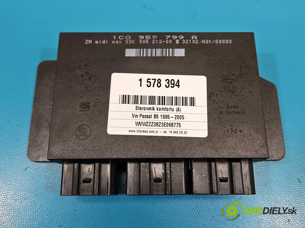 Vw Passat B5 1995-2005 1.9 tdi 131 HP manual 96 kW 1896 cm3 5- riadiaca jednotka komfortu 1C0959799A