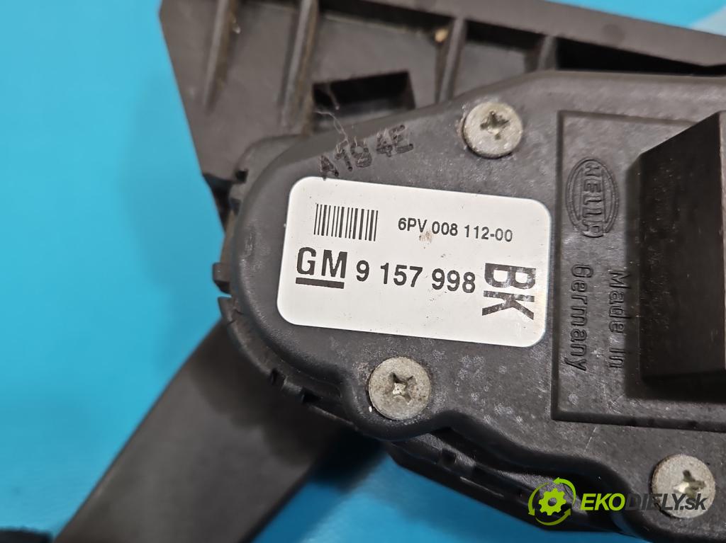 Opel Astra III 2004-2014 1.6 16V 105 HP manual 77 kW 1598 cm3 5- pedal plyn potenciometr: 9157998