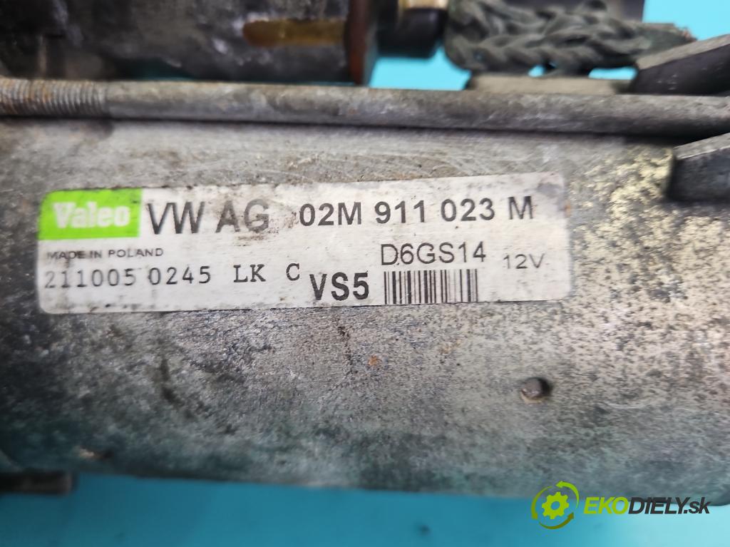 Vw Passat B6 2005-2010 2.0 TFSI 200 HP automatic 147 kW 1984 cm3 5- štartér 02M911023M (Štartér)