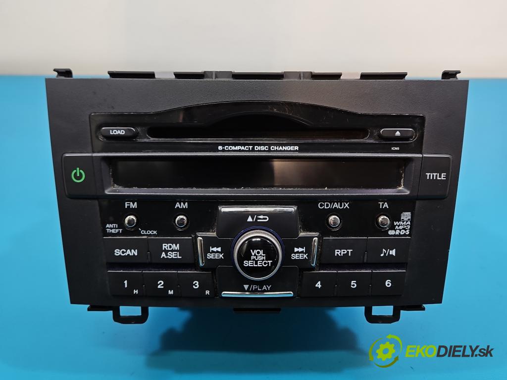 Honda CR-V III 2006-2011 2.2 i-CTDi 150 HP manual 110 kW 2199 cm3 5- Radio originál 39100-SWA-G212-M1