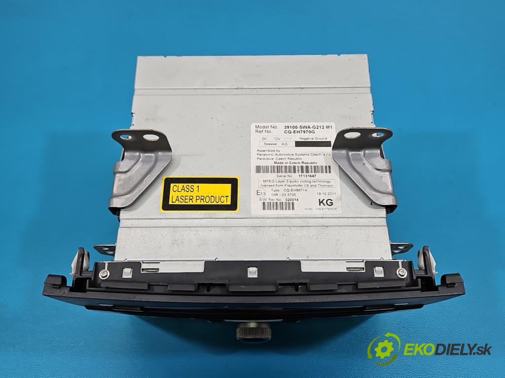 Honda CR-V III 2006-2011 2.2 i-CTDi 150 HP manual 110 kW 2199 cm3 5- Radio originál 39100-SWA-G212-M1