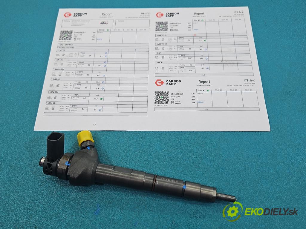 Skoda Yeti 2009-2017 2.0 tdi 110 HP manual 81 kW 1968 cm3 5- vstrek 0445110369 (Vstrekovač paliva)