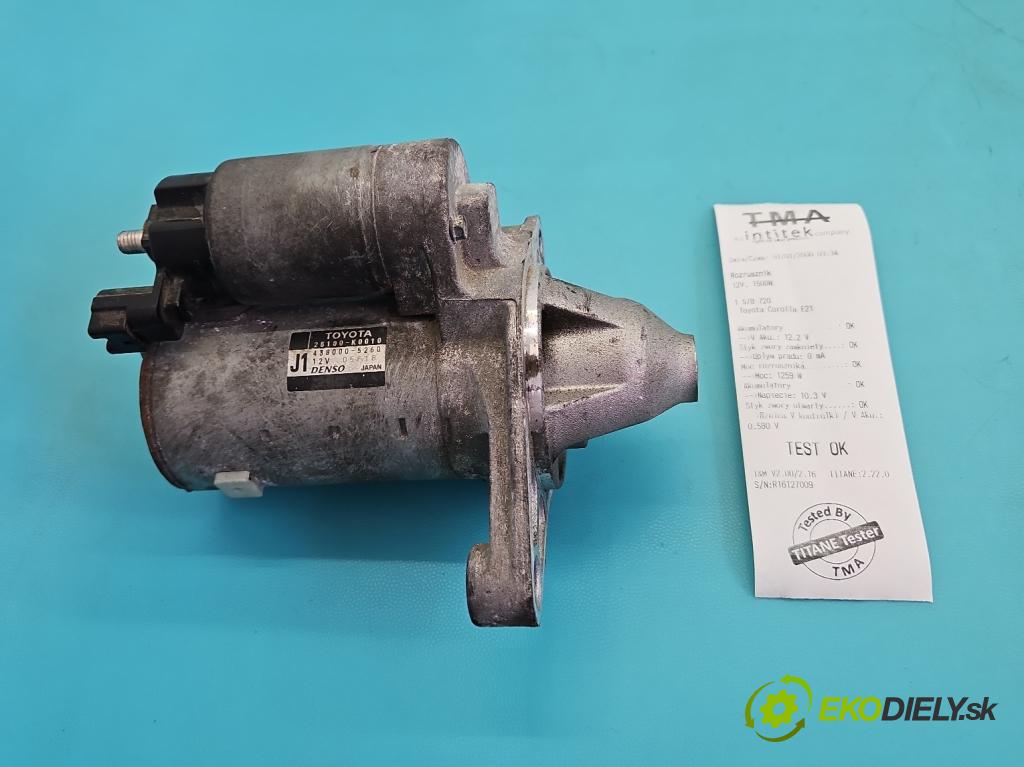 Toyota Corolla E21 2019- 1.5 12V 125 hp automatic 92 kW 1490 cm3 4- startér: 28100-K0010 (Startér)