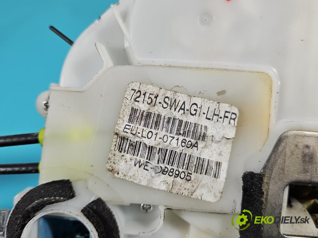 Honda CR-V III 2006-2011 2.2 i-CTDi 150 HP manual 110 kW 2199 cm3 5- zámok predné ľavý 72151-SWA-G1