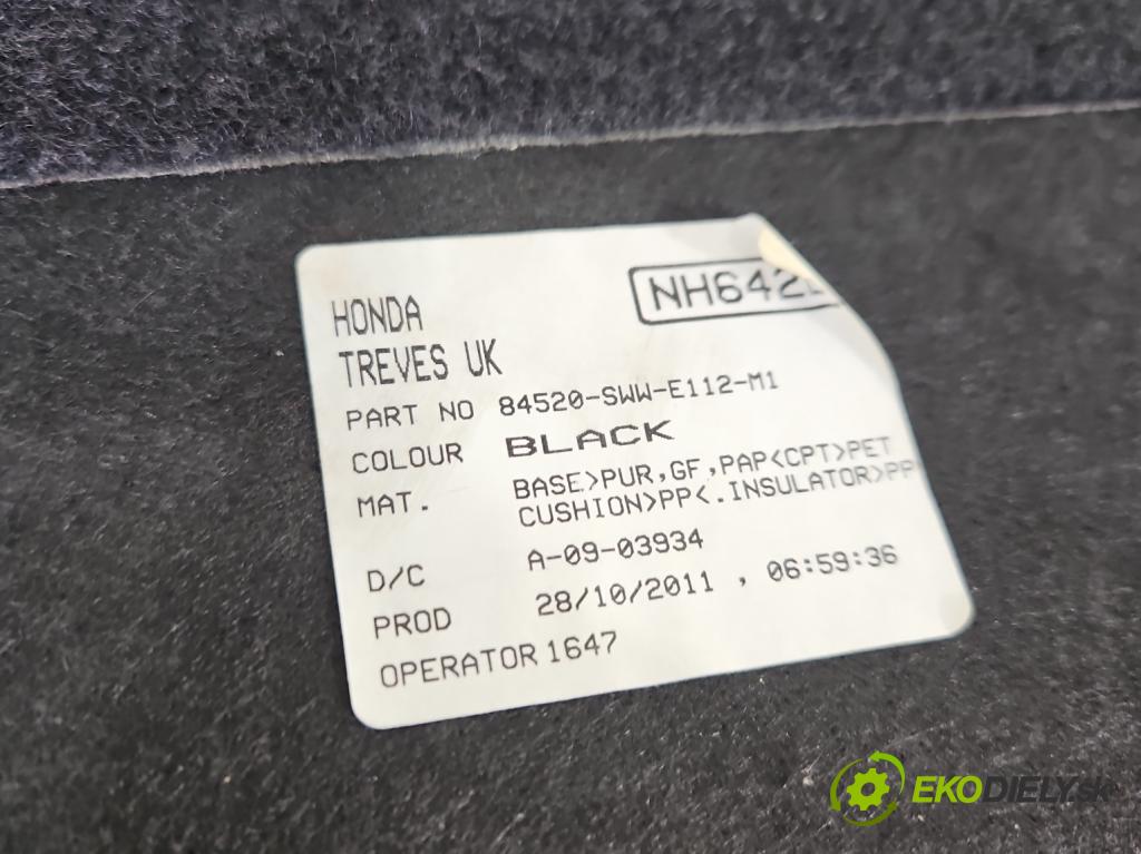 Honda CR-V III 2006-2011 2.2 i-CTDi 150 HP manual 110 kW 2199 cm3 5- koberec do auta kufra: 84520-SWW-E112-M1