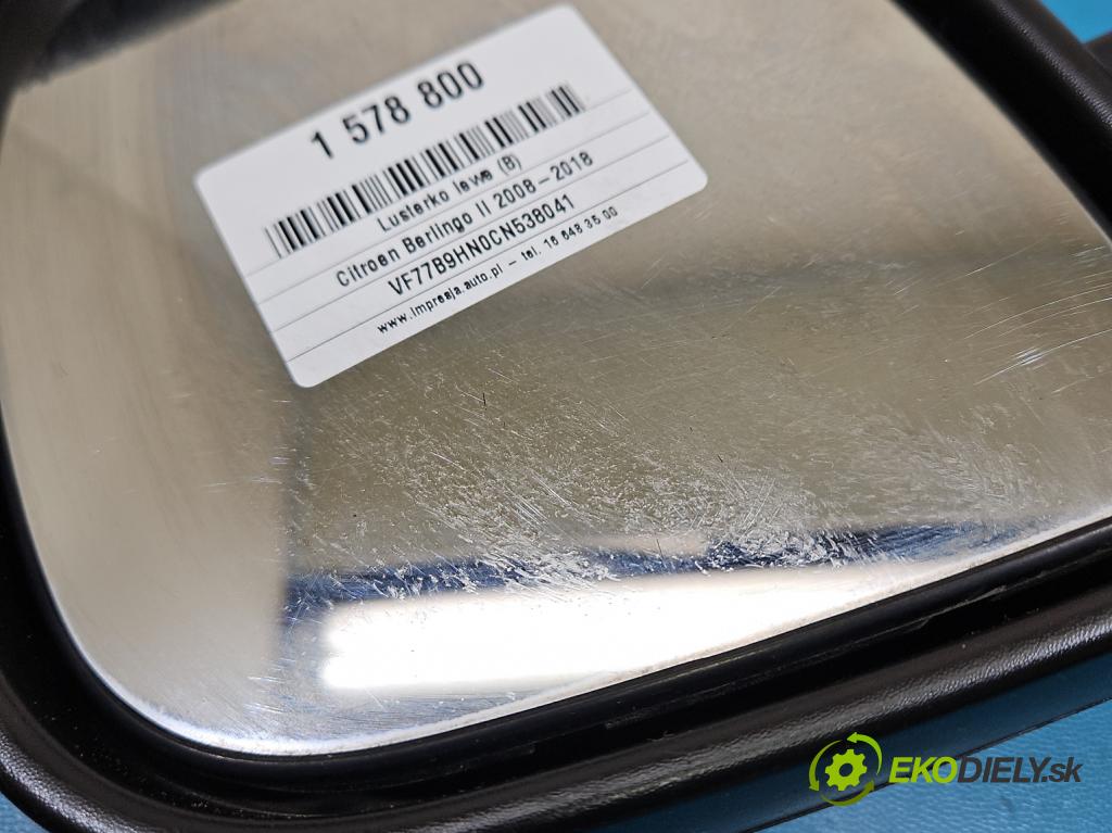 Citroen Berlingo II 2008-2018 1.6 hdi 75 HP manual 55 kW 1560 cm3 5- zrkadlo ľavé  (Kľučka dverí ostatné)