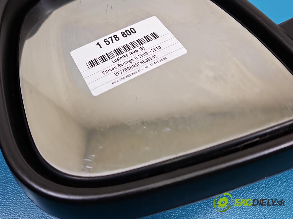 Citroen Berlingo II 2008-2018 1.6 hdi 75 HP manual 55 kW 1560 cm3 5- zrkadlo ľavé  (Kľučka dverí ostatné)
