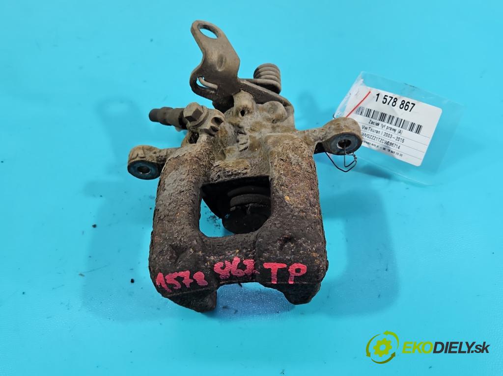 Vw Touran I 2003-2015 2.0 tdi 140 hp manual 103 kW 1968 cm3 5- brzdič zadní pravý  (Klika dveří ostatní)