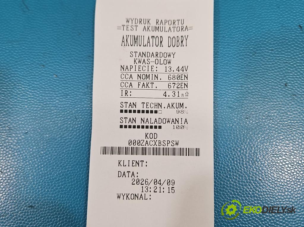 Ford Fusion USA 2012-2020 2.0 EcoBoost: 241KM automatic 177 kW 1999 cm3 4- Akumulator automobilový