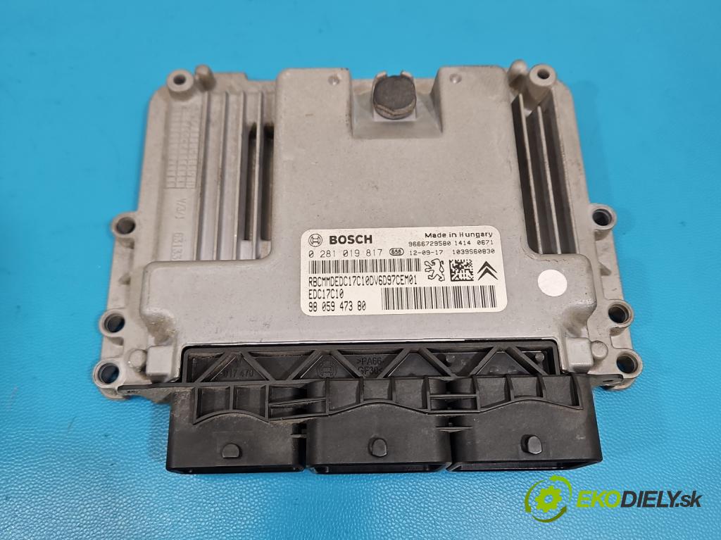 Citroen Berlingo II 2008-2018 1.6 hdi 75 HP manual 55 kW 1560 cm3 5- riadiaca jednotka motora 0281019817