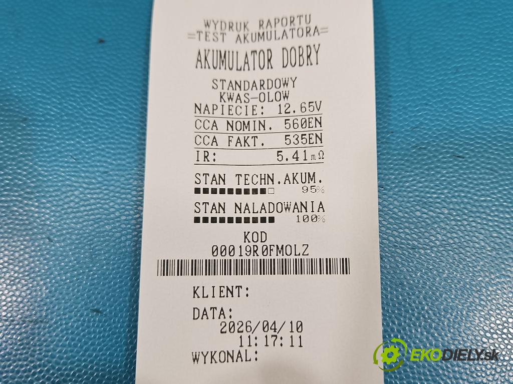 Vw Golf VI 2008-2013 1.6 tdi 105 HP manual 77 kW 1598 cm3 5- Akumulator automobilovy