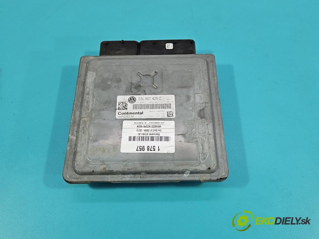 Vw Golf VI 2008-2013 1.6 tdi 105 HP manual 77 kW 1598 cm3 5- riadiaca jednotka motora 03L907425C