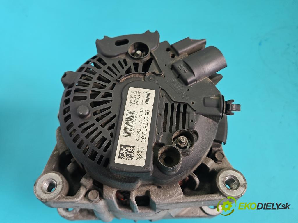 Citroen Berlingo II 2008-2018 1.6 hdi 75 HP manual 55 kW 1560 cm3 5- Alternator 9803750980 (Alternátor)