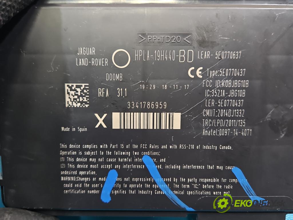 Jaguar F-Pace 16- 2.0d 241KM automatic 177 kW 1999 cm3 5- riadiaca jednotka ostatné HPLA-19H440-BD