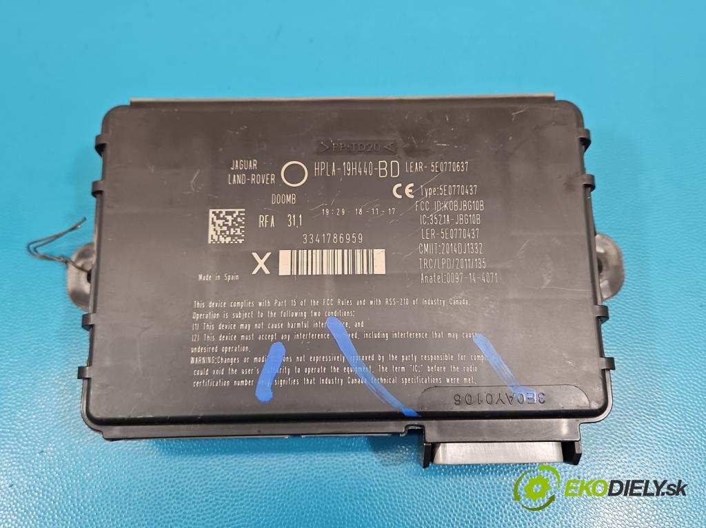 Jaguar F-Pace 16- 2.0d 241KM automatic 177 kW 1999 cm3 5- riadiaca jednotka ostatné HPLA-19H440-BD