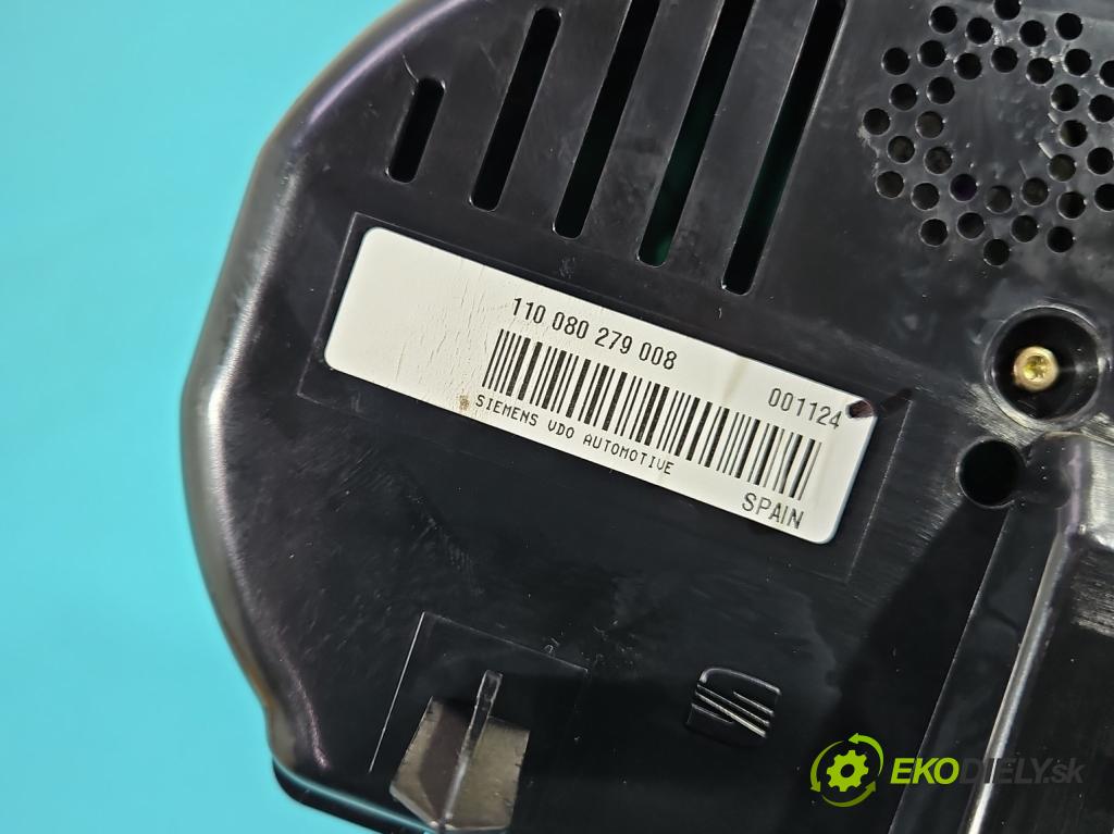 Seat Toledo III 2004-2009 1.6 SR 102 HP manual 75 kW 1595 cm3 5- prístrojovka/ budíky 5P0920804A (Prístrojová doska)