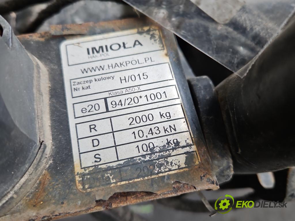 Honda CR-V III 2006-2011 2.2 i-CTDi 150 HP manual 110 kW 2199 cm3 5- Hák: vlečení:  (Ťažné zariadenie)