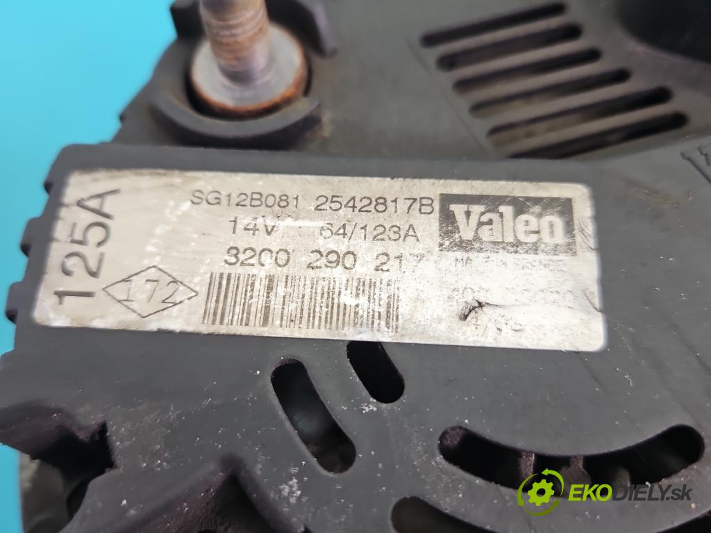 Renault Thalia I 1998-2009 1.5 dci 65 HP manual 48 kW 1461 cm3 4- Alternator 2542817B (Alternátor)