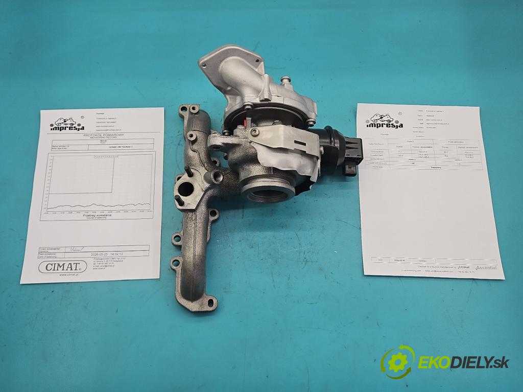 Vw Touran I 2003-2015 2.0 tdi 140 hp manual 103 kW 1968 cm3 5- Turbodmychadlo repasováno BV40D-0007