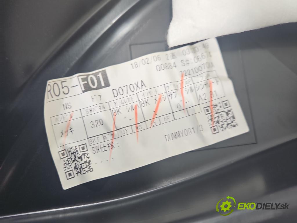 Mitsubishi Eclipse Cross  1.5 T 163 hp manual 120 kW 1499 cm3 5- Tapacír: dveře přední pravé 7221C638ZZ