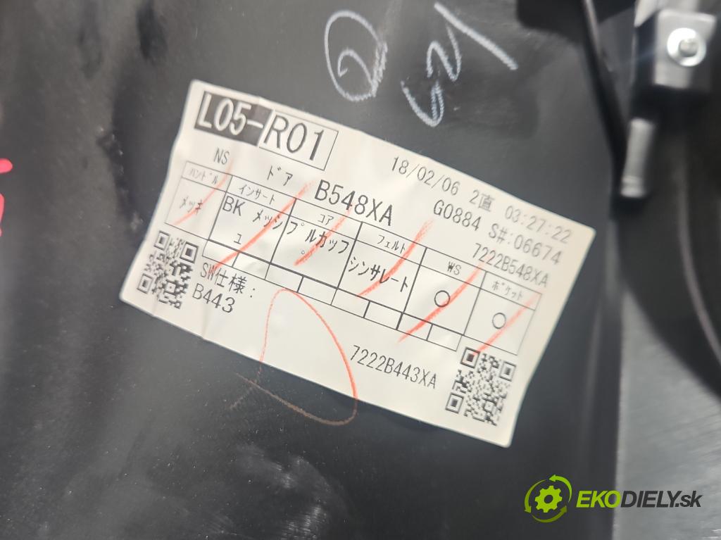 Mitsubishi Eclipse Cross  1.5 T 163 HP manual 120 kW 1499 cm3 5- Čalounictví: dvere zadné ľavé 222B295ZZ