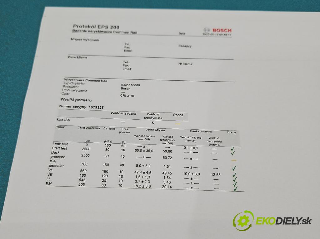 Honda CR-V III 2006-2011 2.2 i-CTDi 150 HP manual 110 kW 2199 cm3 5- vstrek diesel: 0445116006