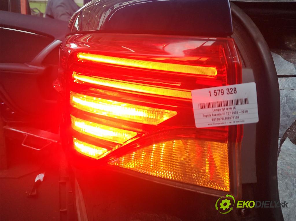 Toyota Avensis III T27 2009-2018 1.8 vvti 147 HP manual 108 kW 1798 cm3 4- svetlo / reflektor zadné ľavé  (Kľučka dverí ostatné)