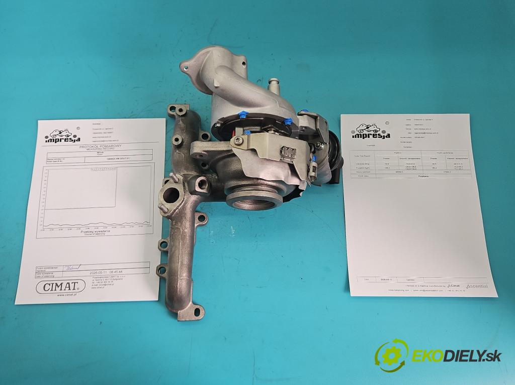 Vw Golf VI 2008-2013 1.6 tdi 105 hp manual 77 kW 1598 cm3 5- Turbodmychadlo repasováno 775517-1