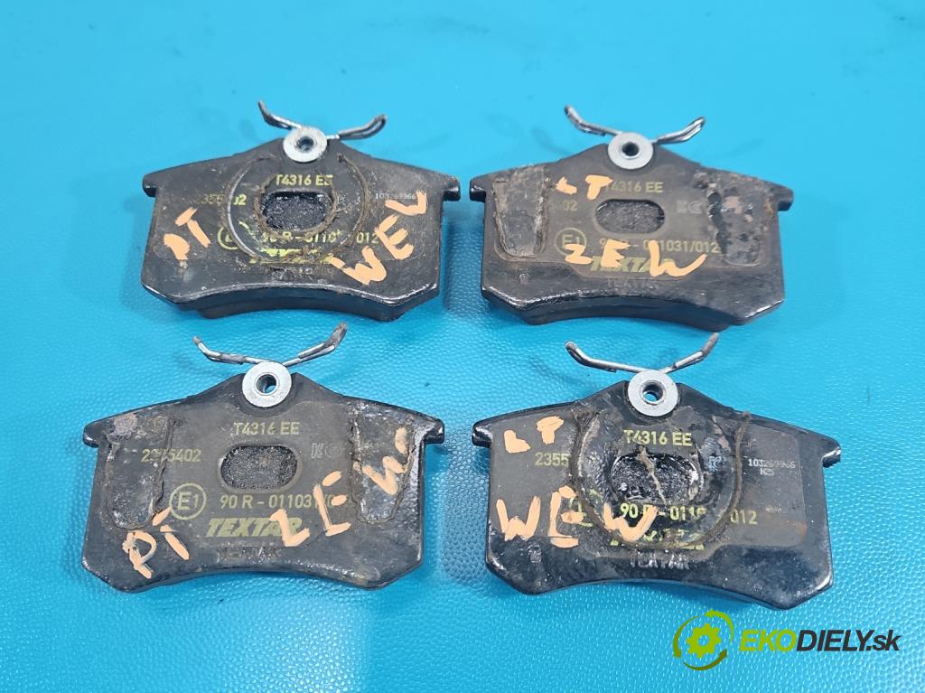 Vw Golf VI 2008-2013 1.6 tdi 105 HP manual 77 kW 1598 cm3 5- Štíty: brzdové zadné