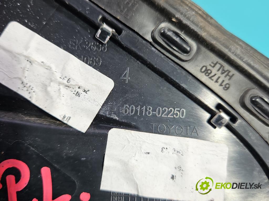 Toyota Corolla E21 2019- 1.8 16V 98 hp automatic 72 kW 1798 cm3 4- kryt plastová 60118-02250