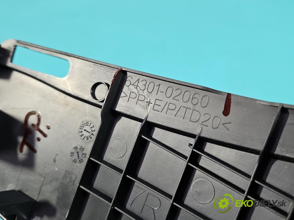 Toyota Corolla E21 2019- 1.8 16V 98 hp automatic 72 kW 1798 cm3 4- kryt plastová 64301-02060