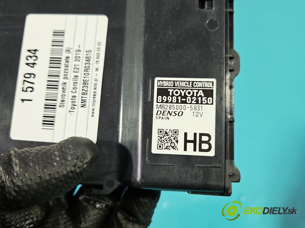 Toyota Corolla E21 2019- 1.8 16V 98 HP automatic 72 kW 1798 cm3 4- riadiaca jednotka ostatné 89981-02150