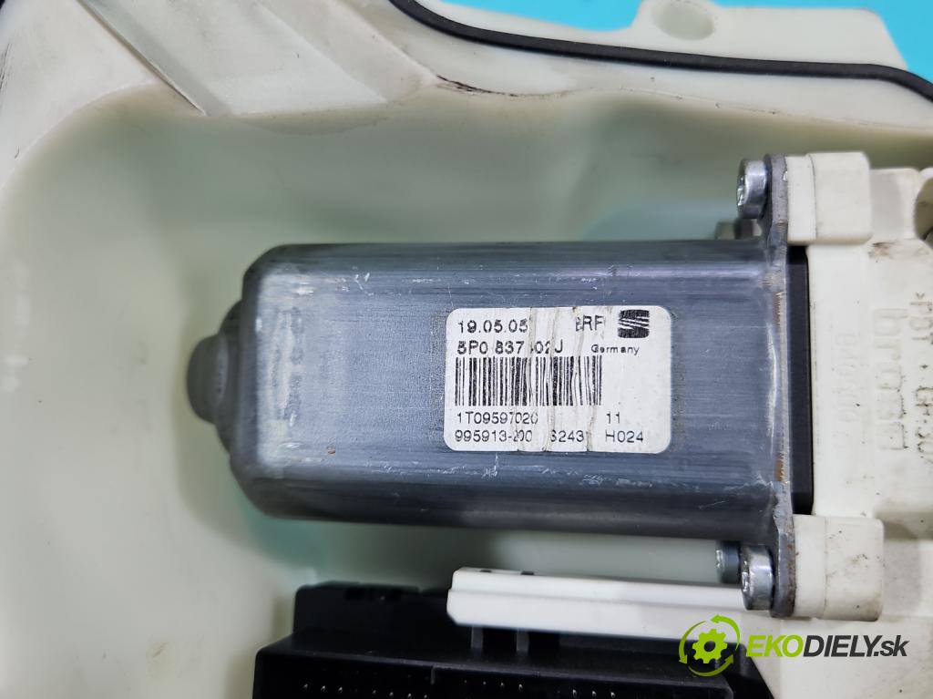 Seat Toledo III 2004-2009 1.6 SR 102 hp manual 75 kW 1595 cm3 5- mechanismus stahování přední pravý 5P0837402J