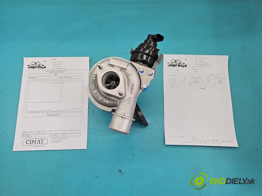 Honda CR-V III 2006-2011 2.2 i-CTDi 150 HP manual 110 kW 2199 cm3 5- turbodúchadlo, turbo repasovaná 794786-1